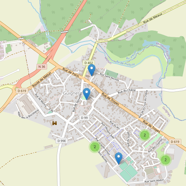 Carte des parkings à Guignes Thumbnail