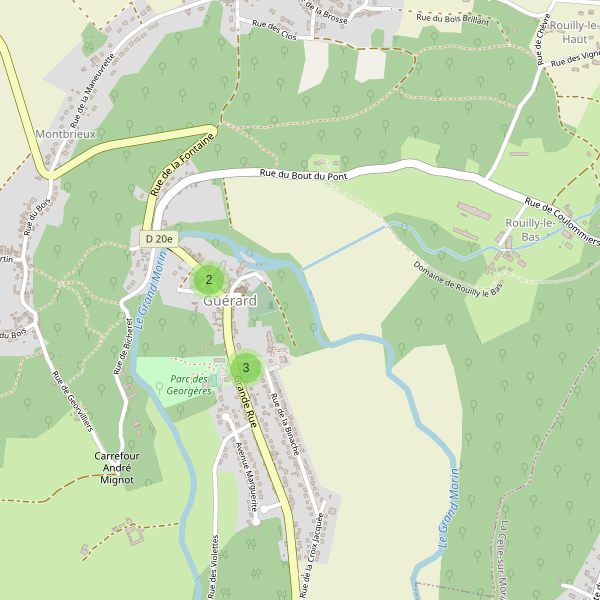 Carte des parkings à Guérard Thumbnail
