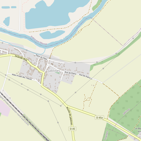 Carte des parkings à Jablines Thumbnail