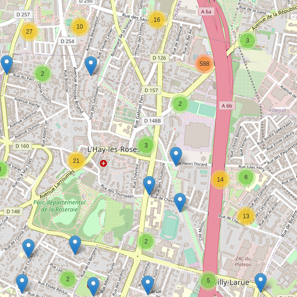 Carte des parkings à L'Haÿ-les-Roses Thumbnail