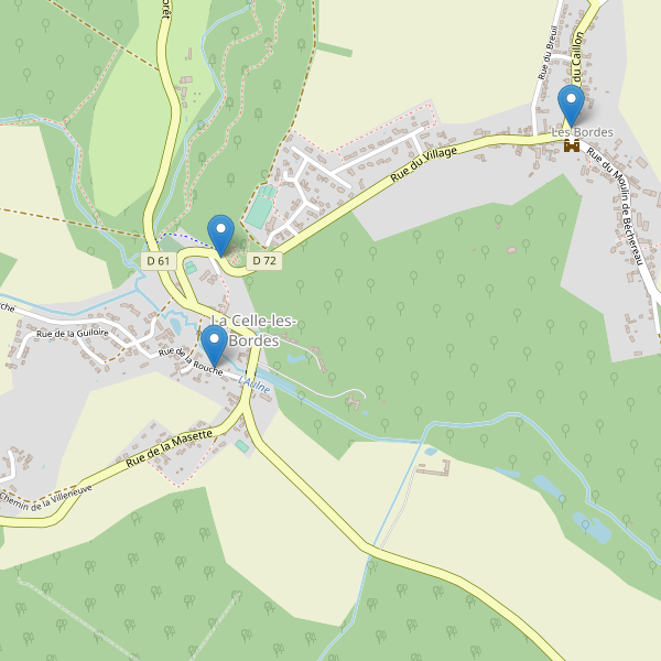 Carte des parkings à La Celle-les-Bordes Thumbnail