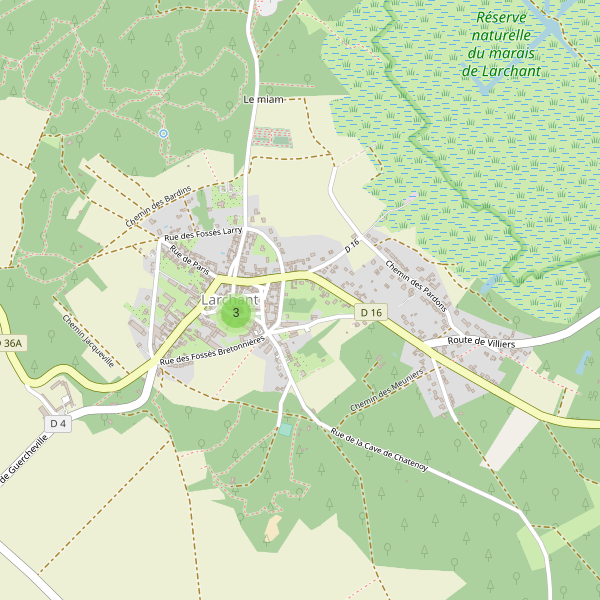 Carte des parkings à Larchant Thumbnail