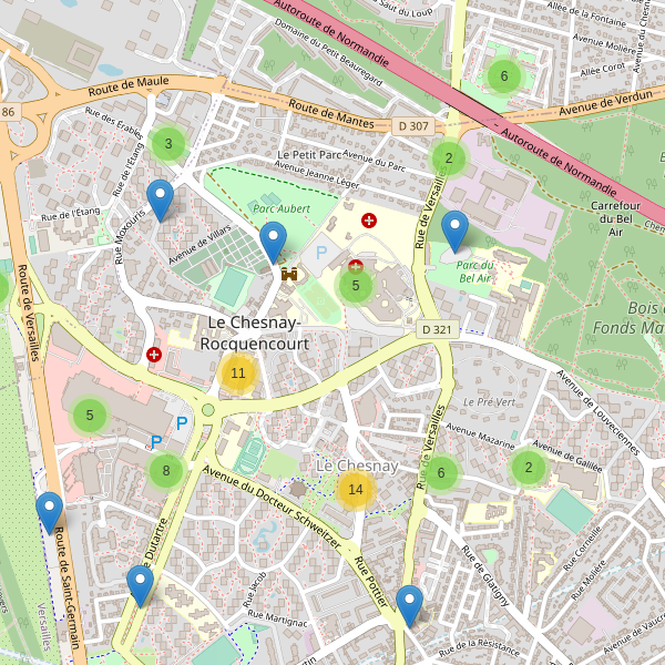 Carte des parkings à Le Chesnay-Rocquencourt Thumbnail