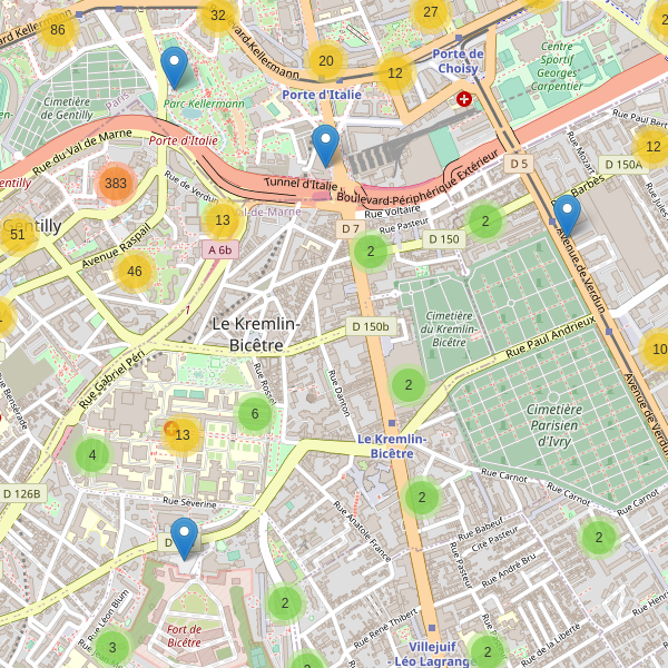 Carte des parkings à Le Kremlin-Bicêtre Thumbnail