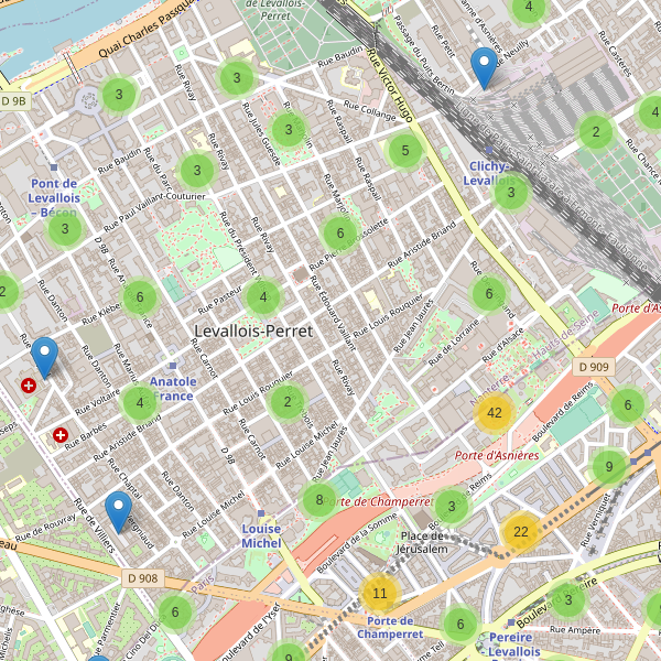 Carte des parkings à Levallois-Perret Thumbnail