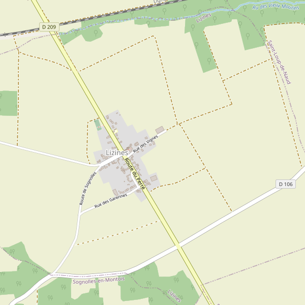 Carte des parkings à Lizines Thumbnail