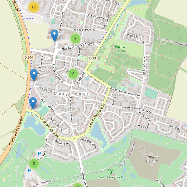 Carte des parkings à Magny-le-Hongre Thumbnail