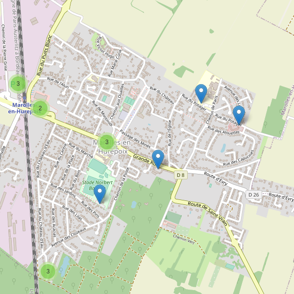 Carte des parkings à Marolles-en-Hurepoix Thumbnail