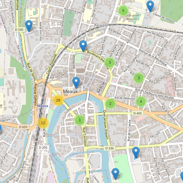 Carte des parkings à Meaux Thumbnail