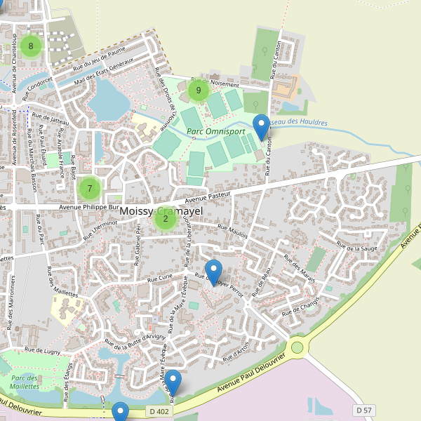 Carte des parkings à Moissy-Cramayel Thumbnail