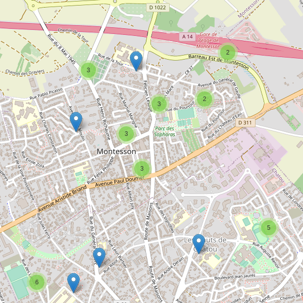 Carte des parkings à Montesson (Yvelines) Thumbnail