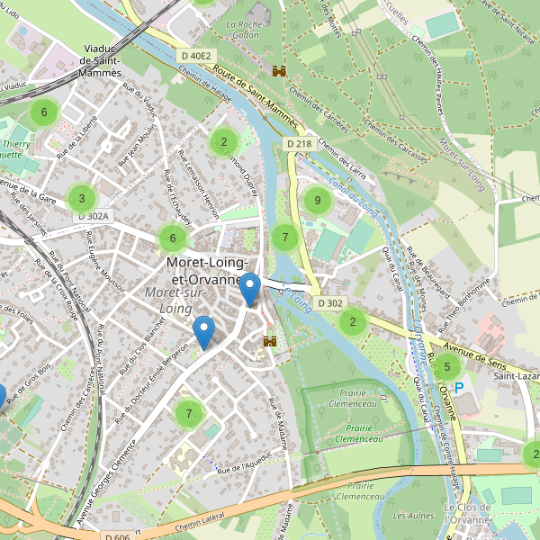 Carte des parkings à Moret-Loing-et-Orvanne Thumbnail