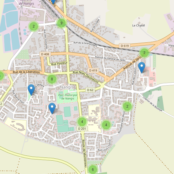 Carte des parkings à Nangis Thumbnail