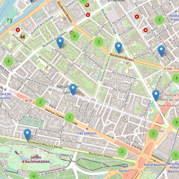 Carte des parkings à Neuilly-sur-Seine Thumbnail