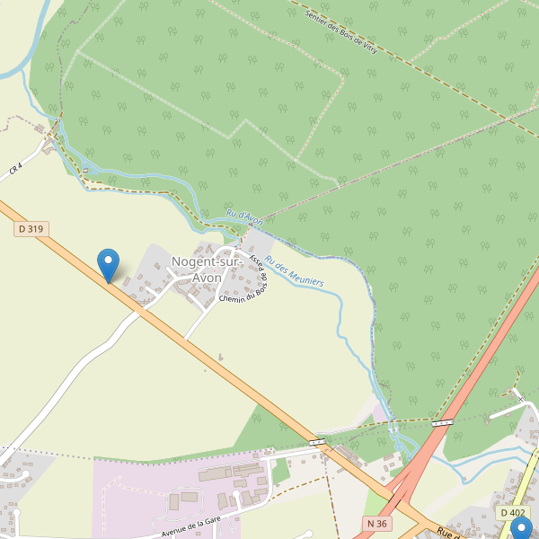 Carte des parkings à Nogent-sur-Avon Thumbnail