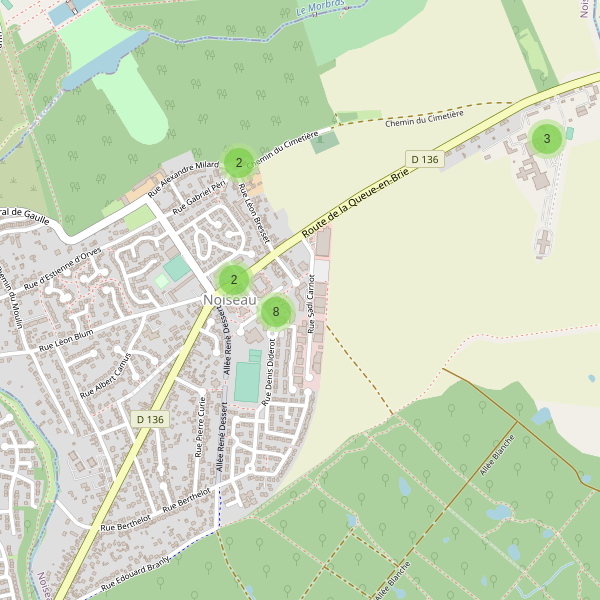 Carte des parkings à Noiseau Thumbnail