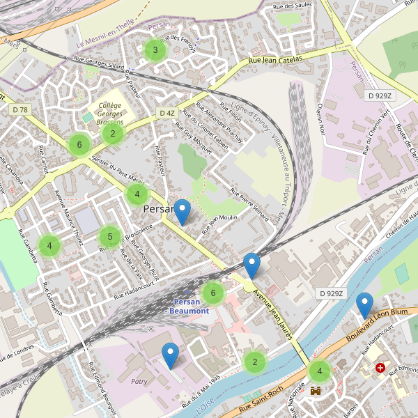 Carte des parkings à Persan Thumbnail