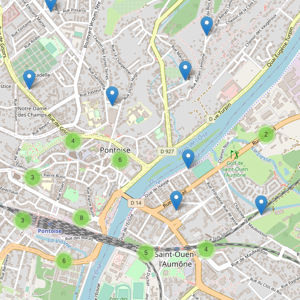 Thumbnail Carte des parkings à Pontoise