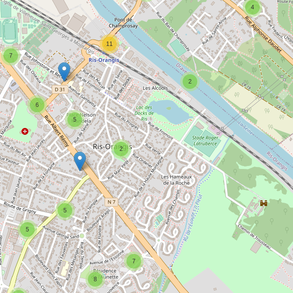 Carte des parkings à Ris-Orangis Thumbnail