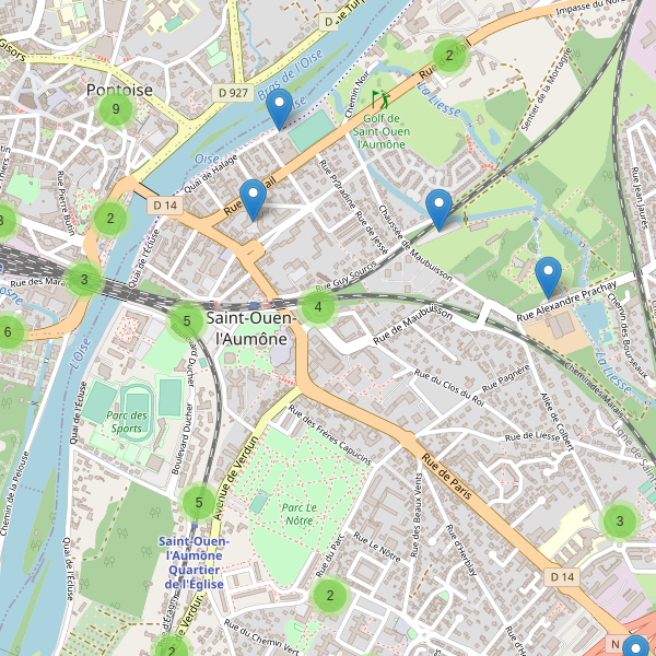 Carte des parkings à Saint-Ouen-l'Aumône Thumbnail
