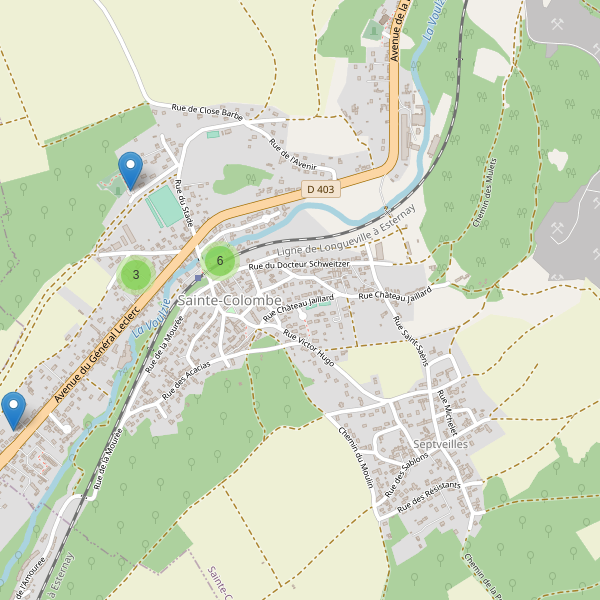 Carte des parkings à Sainte-Colombe (Seine-et-Marne) Thumbnail