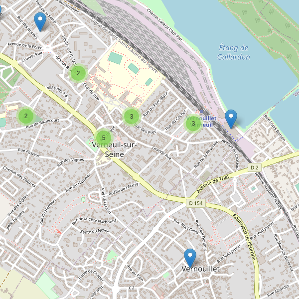 Carte des parkings à Verneuil-sur-Seine Thumbnail
