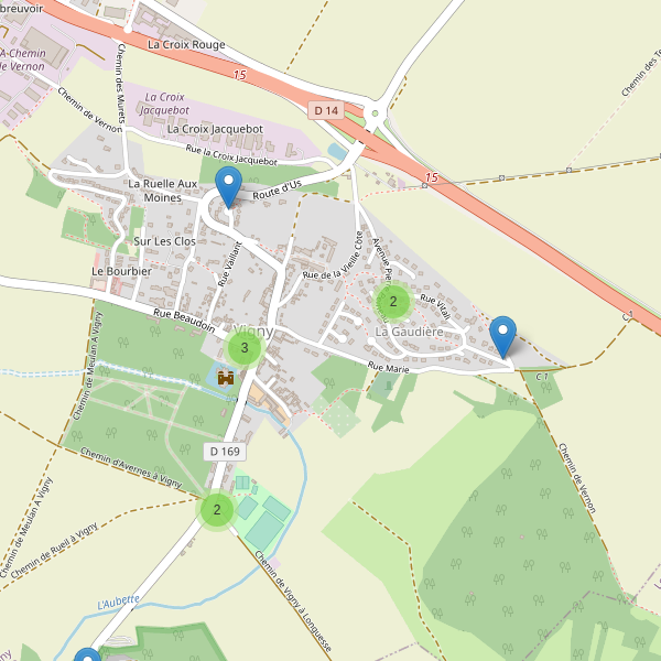 Carte des parkings à Vigny (Val-d'Oise) Thumbnail