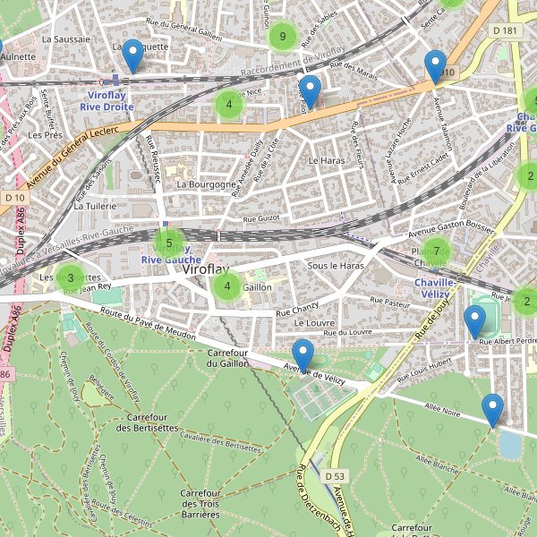 Carte des parkings à Viroflay Thumbnail