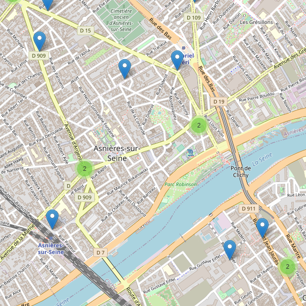 Carte des pharmacies à Asnières-sur-Seine Thumbnail