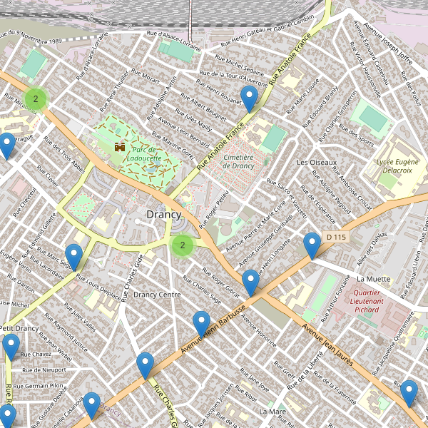 Carte des pharmacies à Drancy Thumbnail