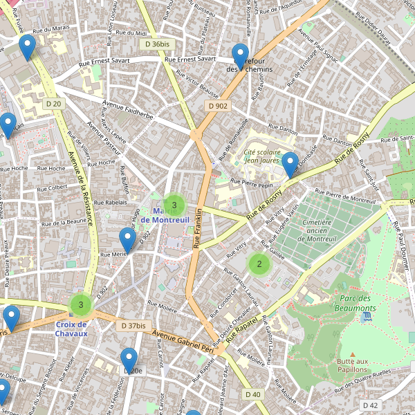 Carte des pharmacies à Montreuil Thumbnail