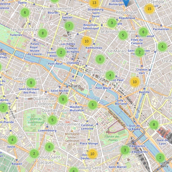 Carte des pharmacies à Paris Thumbnail