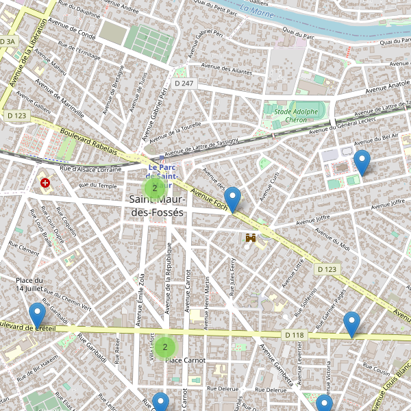 Carte des pharmacies à Saint-Maur-des-Fossés Thumbnail