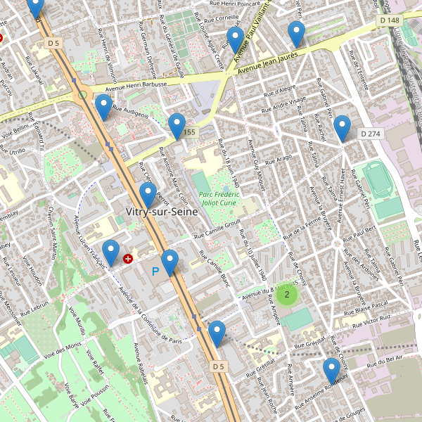 Carte des pharmacies à Vitry-sur-Seine Thumbnail