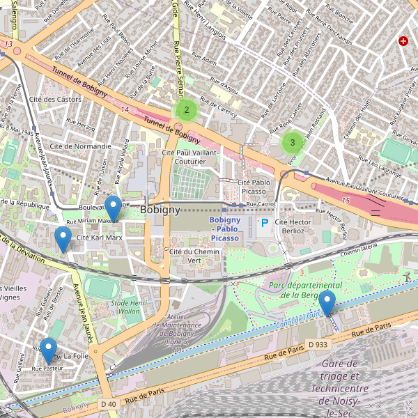 Thumbnail Carte des restaurants à Bobigny