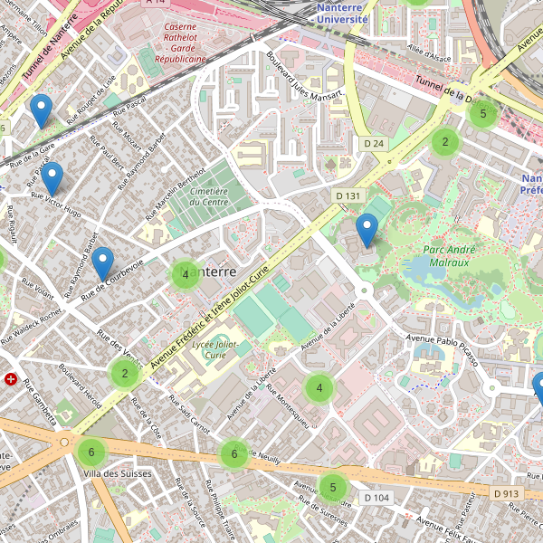 Thumbnail Carte des restaurants à Nanterre