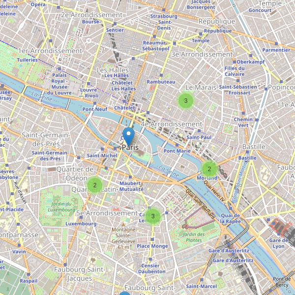 Carte des sites-archeologiques à Paris Thumbnail