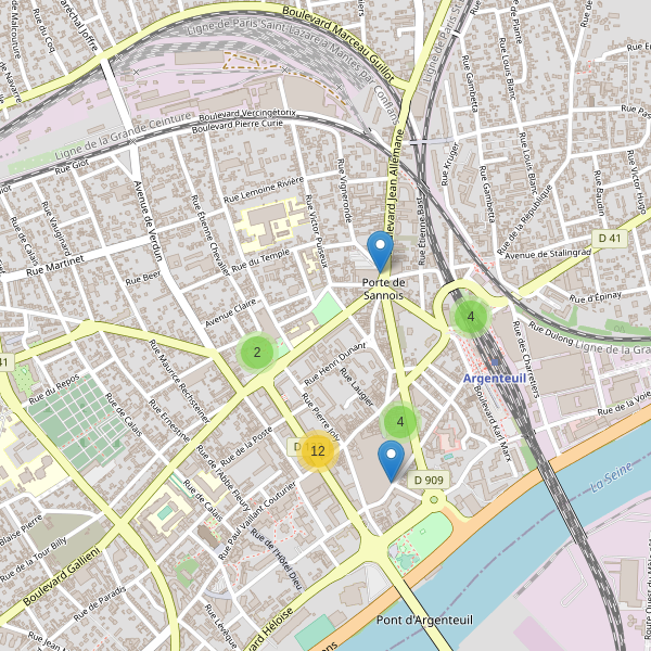 Carte des stationnement-velos à Argenteuil Thumbnail