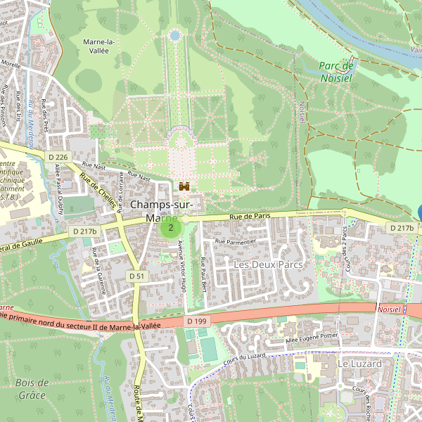 Carte des stationnement-velos à Champs-sur-Marne Thumbnail