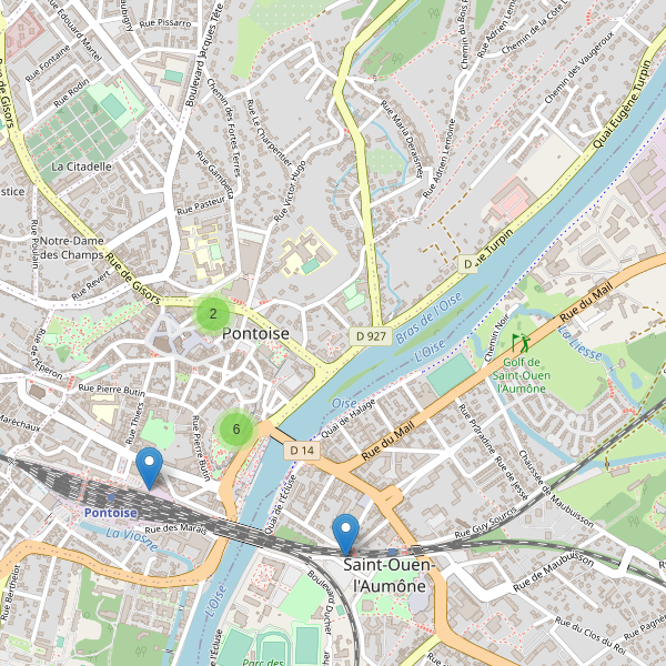 Carte des stationnement-velos à Pontoise Thumbnail