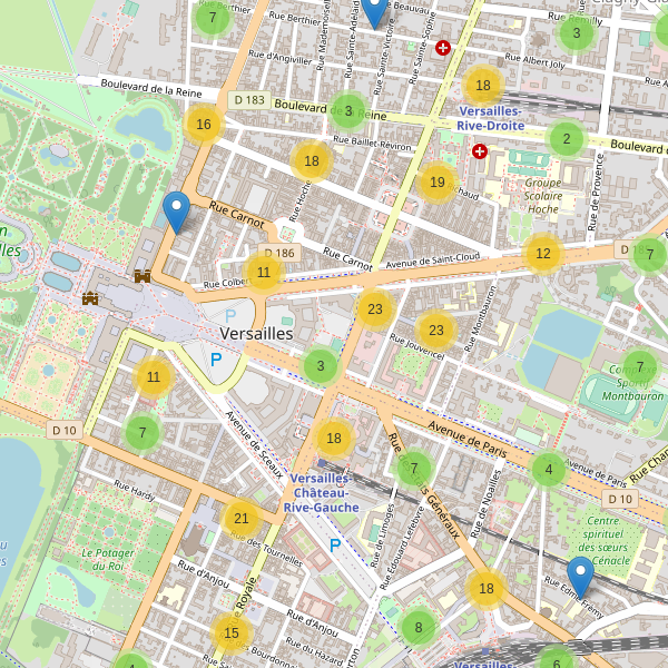 Carte des stationnement-velos à Versailles Thumbnail