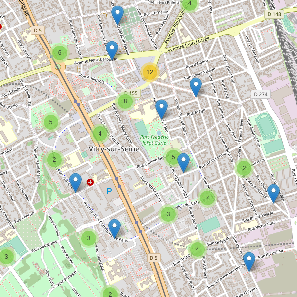 Carte des stationnement-velos à Vitry-sur-Seine Thumbnail