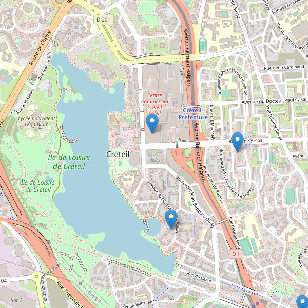 Thumbnail Carte des supermarchés à Créteil