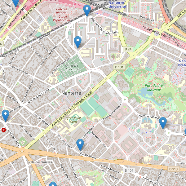 Thumbnail Carte des supermarchés à Nanterre