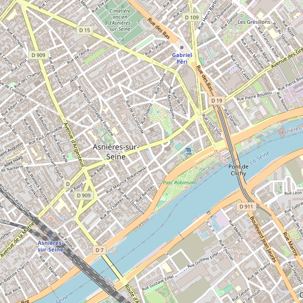 Carte des taxi à Asnières-sur-Seine Thumbnail
