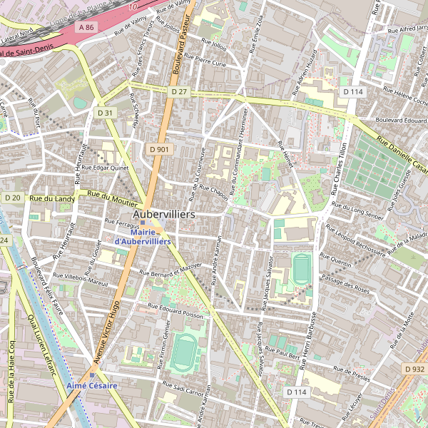Carte des taxi à Aubervilliers Thumbnail