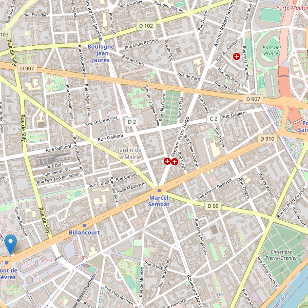 Carte des taxi à Boulogne-Billancourt Thumbnail