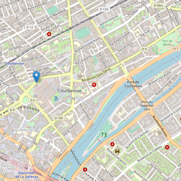 Carte des taxi à Courbevoie Thumbnail