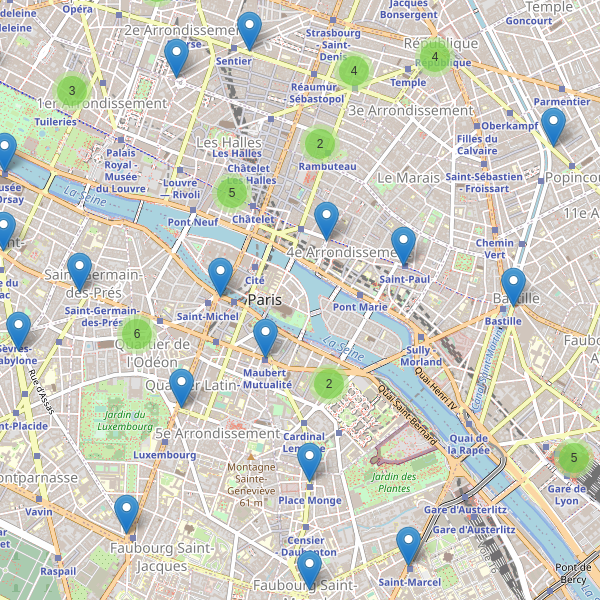 Carte des taxi à Paris Thumbnail