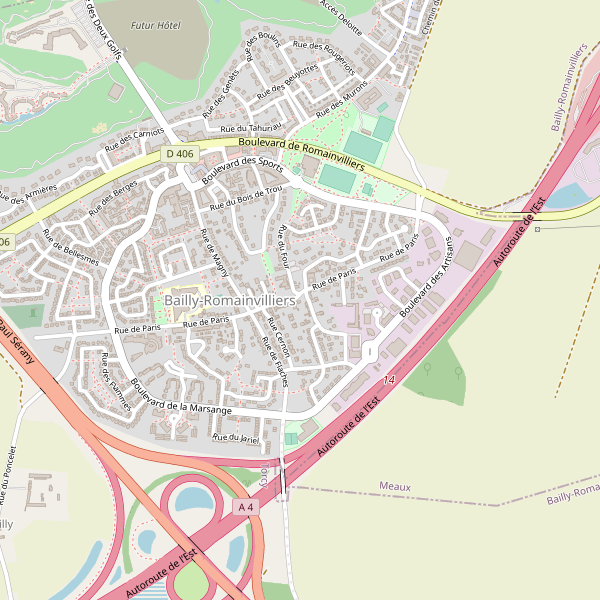 Carte des hotels à Bailly-Romainvilliers Thumbnail